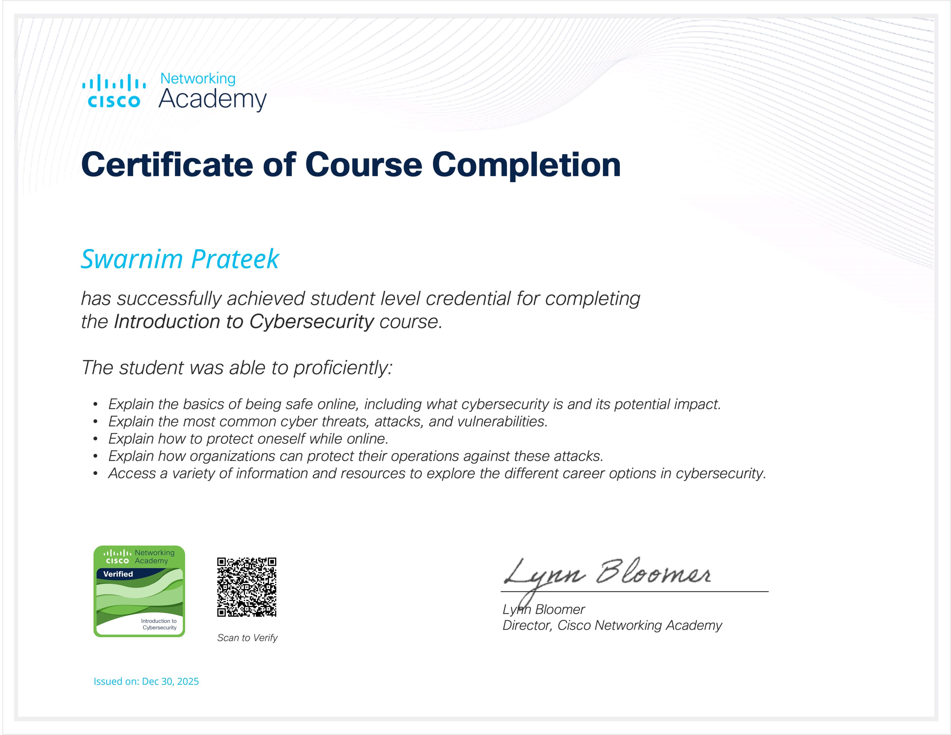 Introduction to Cybersecurity